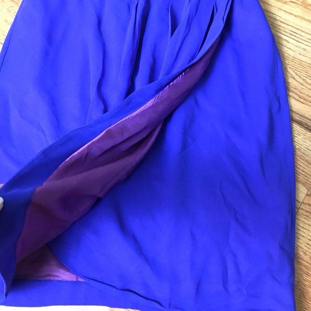 Vintage Kathryn Conover Purple Silk Strapless Dress - Picture 2 of 9